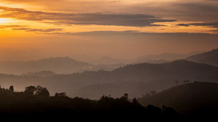 Fototapeta premium Mountain over the mist
