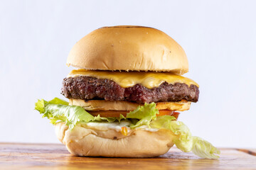 hamburger on a plate