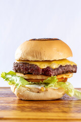 hamburger on a plate
