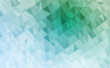 Light Blue, Green vector blurry triangle pattern.