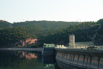 Utah - The dam at the Flaming Gorge Reservoir at the National Recreation Area