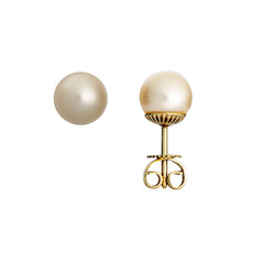 Vintage gold and pearl ear jewelry