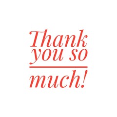 Thank You Word Illustration  / Lettering / Sign /To print /For web/app / Design