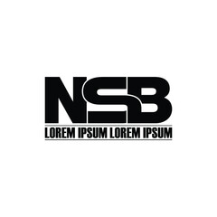 Letter NSB monogram logo design vector