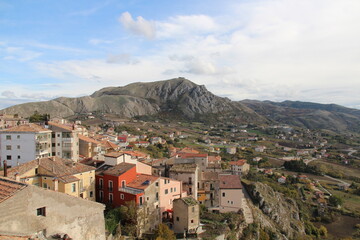 Fototapeta na wymiar Aerial view a an Italian commune.