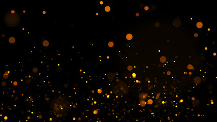 Fototapeta na wymiar Abstract background shining gold particles. Shimmering Glittering Particles With Bokeh Particles Background. Flickering Particles. New year and Christmas background. 