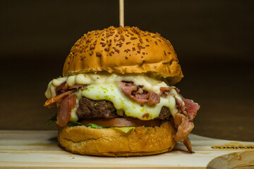 Hamburguer cheese american tasty meal