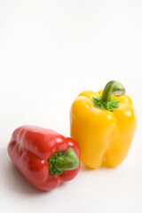 paprika on white background