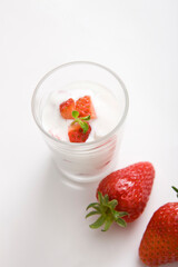 yogurt and strawberry