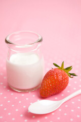 yogurt and strawberry