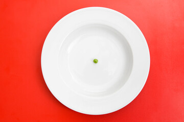 green pea on plate