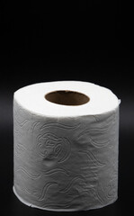 Detail of white toilet paper isolated