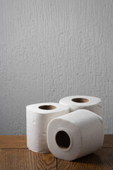 Detail of white toilet paper isolated
