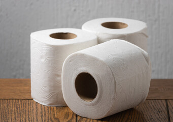 Detail of white toilet paper isolated