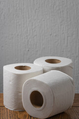 Detail of white toilet paper isolated