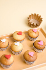 muffins decorate with heart
