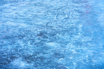 Ice Background on a Lake in Winter with Snow