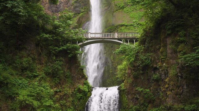 Multnomah Falls, Oregon, USA located in the Columbia River Gorge