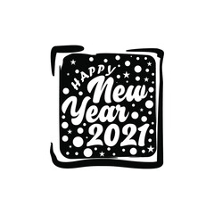 welcome the new year 2021 with a happy new year 2021 banner vector