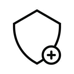 protective icon, shield icon on a white background. vector illustration