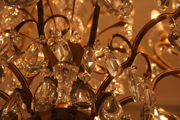 Tear drop chandelier.