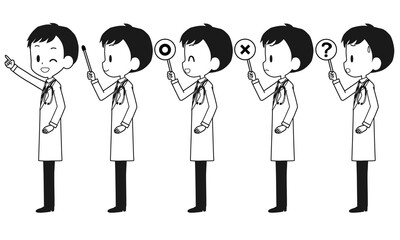 医師　ポインター　サイン　セット