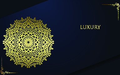 Luxury mandala background with floral ornament pattern. Hand drawn gold mandala design. Vector mandala template for decoration invitation, cards, wedding, logos, cover, brochure, flyer, banner