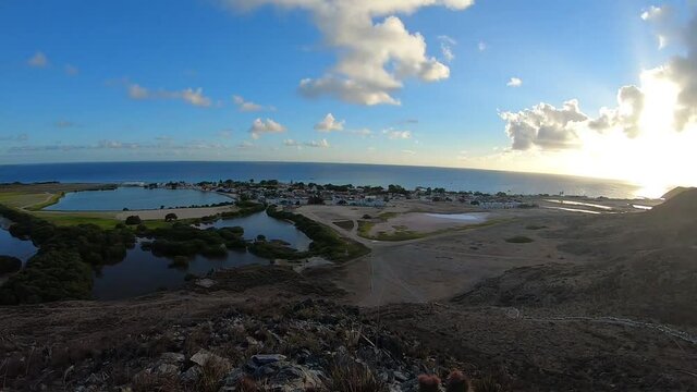 sunset timelapse pan rigth gran roque los roques venezuela