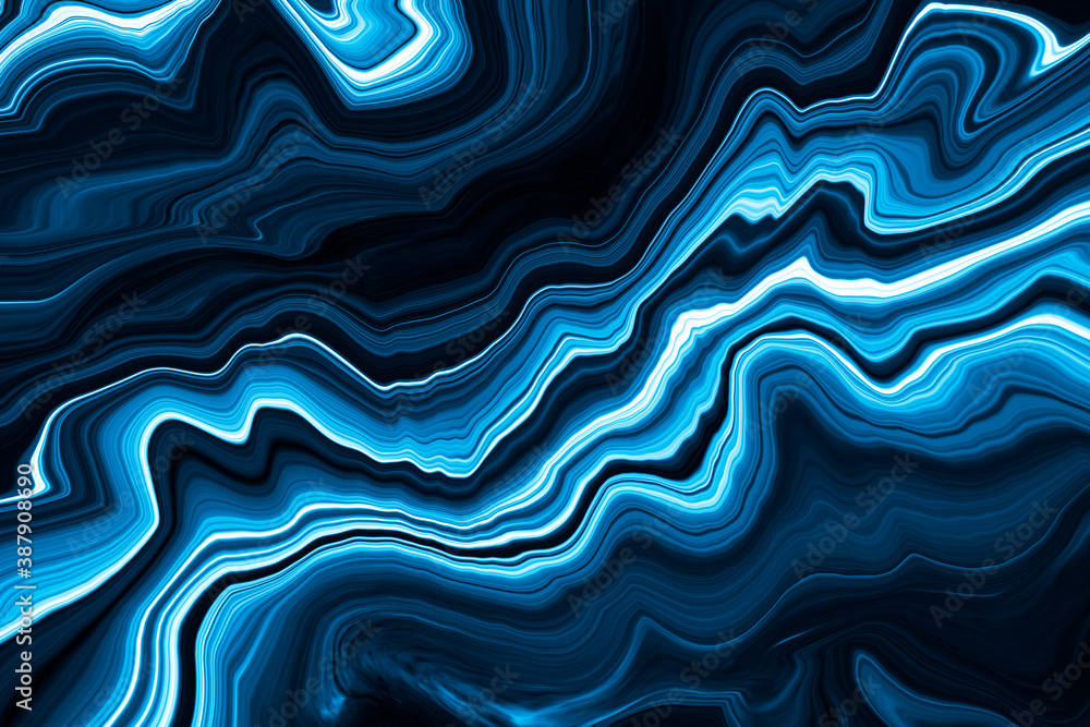 Sticker marble ink colorful. blue marble pattern texture abstract background. can be used for background or 