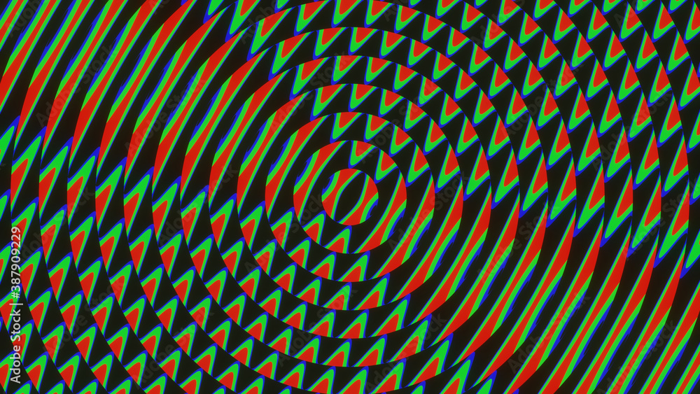 Aufkleber 3d illustration graphic of an abstract background circular and lining pattern or texture.