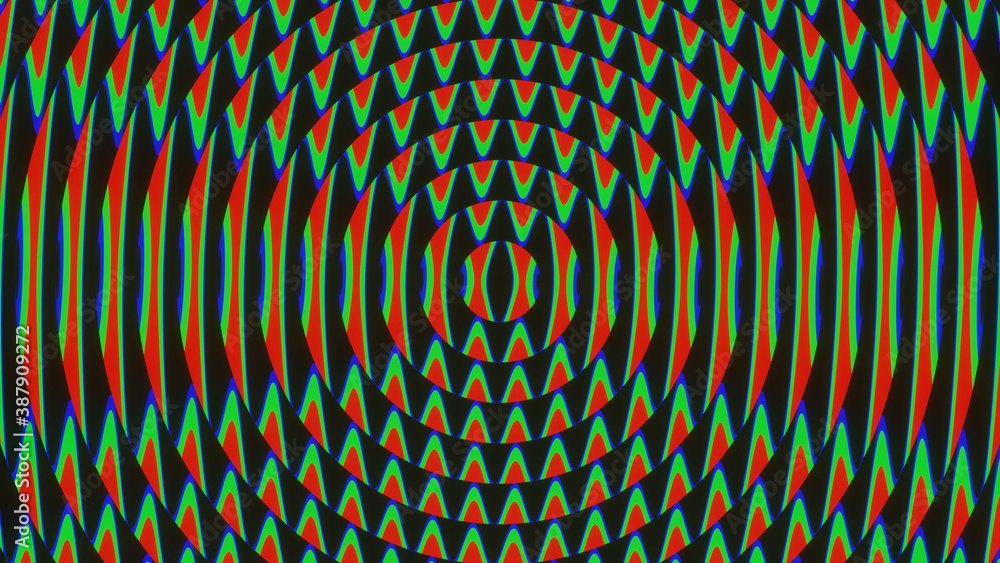 Aufkleber 3d illustration graphic of an abstract background circular and lining pattern or texture.