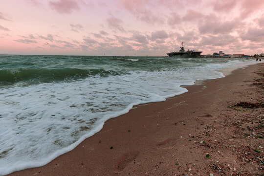 USS Lexington Sunset 