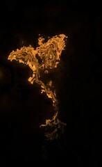 Fire illustration made with the help of graphics editing and formatting.