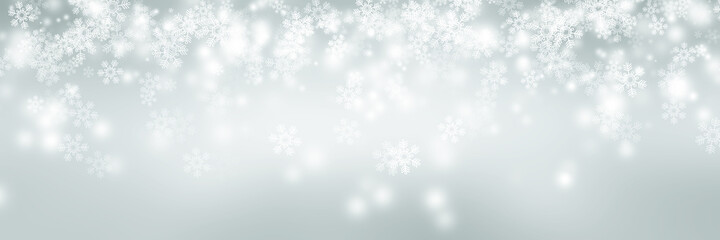 white snow blur abstract background. Bokeh Christmas blurred beautiful shiny Christmas lights