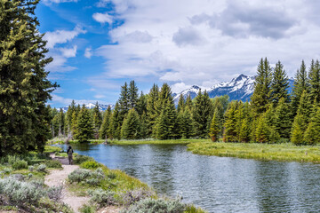 An overlooking view of Grand Tetons NP, Wyoming