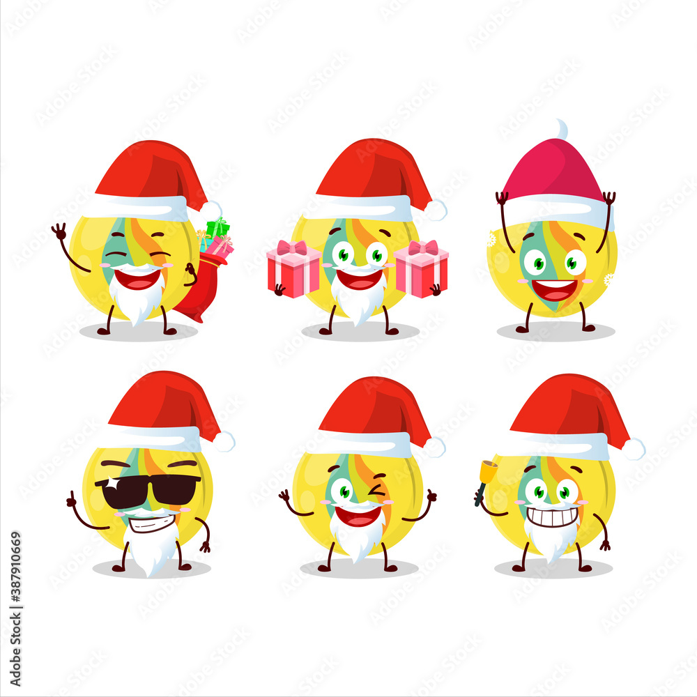 Canvas Prints santa claus emoticons with yellow marbles cartoon character