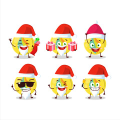 Santa Claus emoticons with yellow marbles cartoon character