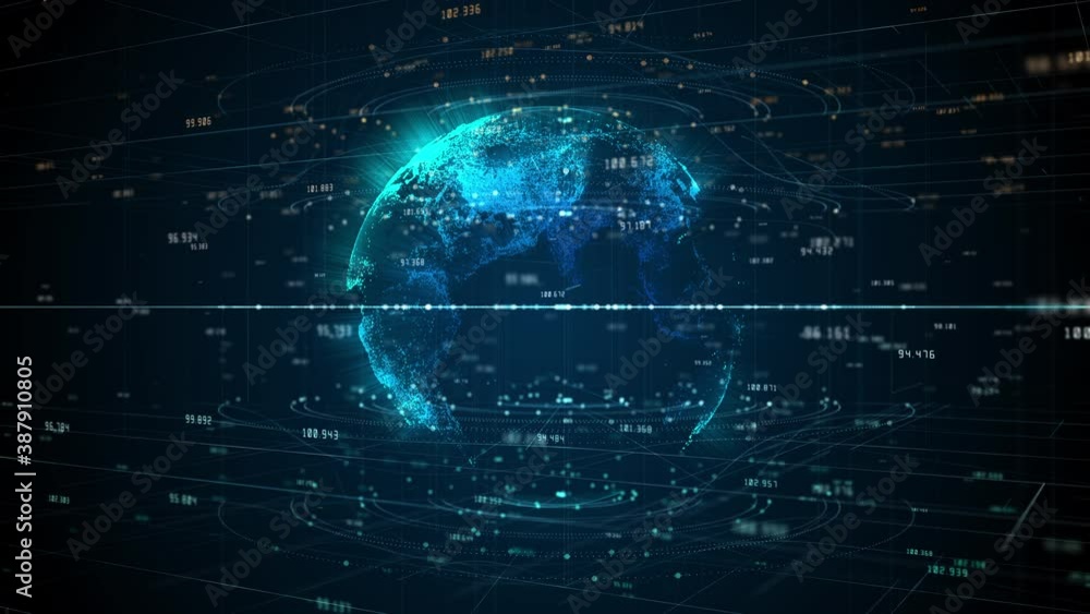 Poster technology network data connection, digital network and cyber security concept, global network 5g hi