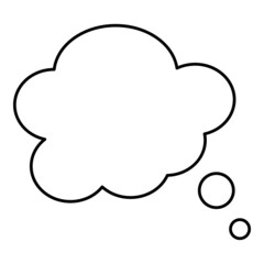 Think speech bubble blank icon vector