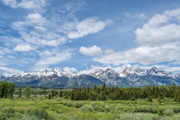 An overlooking view of Grand Tetons NP, Wyoming