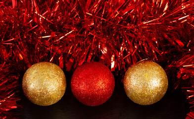 decoration balls on slate plate