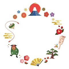 お正月のめでたいものフレーム