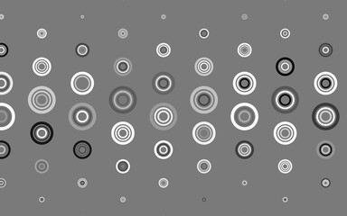Light Gray vector background with bubbles.