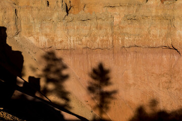 Shadows on Hoodoo Walls Of Sunrise Point, Bryce Canyon National Park, Utah, USA
