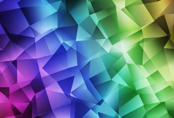 Fototapeta premium Light Multicolor vector gradient triangles pattern.