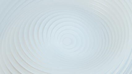 White rings with ripple effect 3D render