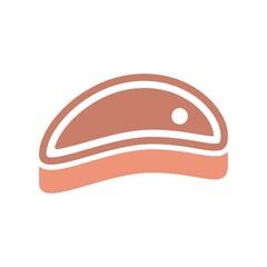 Meat Flat Icon Vector Logo Template Illustration