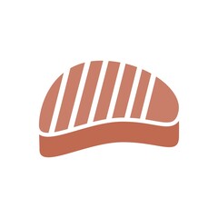 Meat Flat Icon Vector Logo Template Illustration