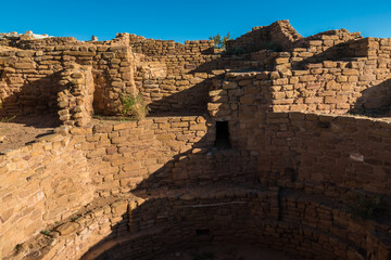 Kiva and Walls of The Far View House, Mesa Verde National Park, Colorado, USA