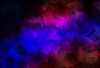 Obraz premium Dark Blue, Red vector gradient triangles template.